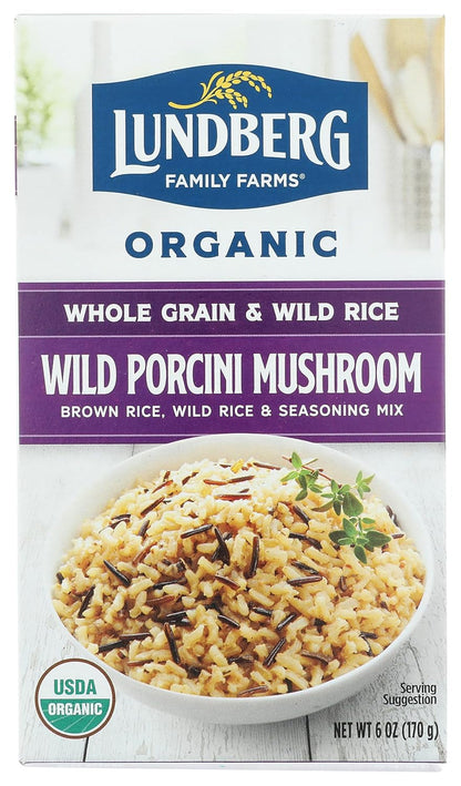 Family Farms, Rice Whole Grain with Wild Porcini Mushrooms Organic, 6 Ounce