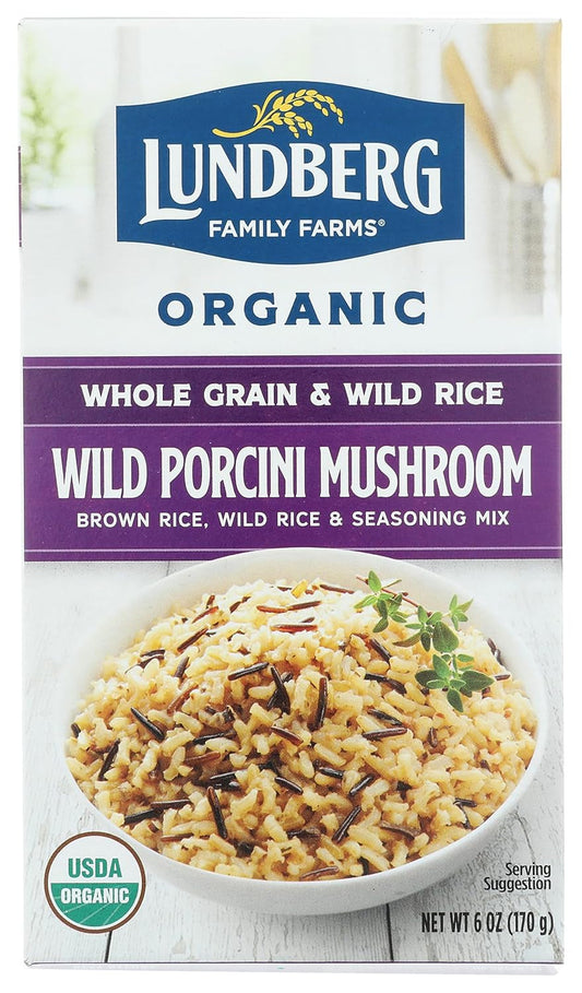 Family Farms, Rice Whole Grain with Wild Porcini Mushrooms Organic, 6 Ounce