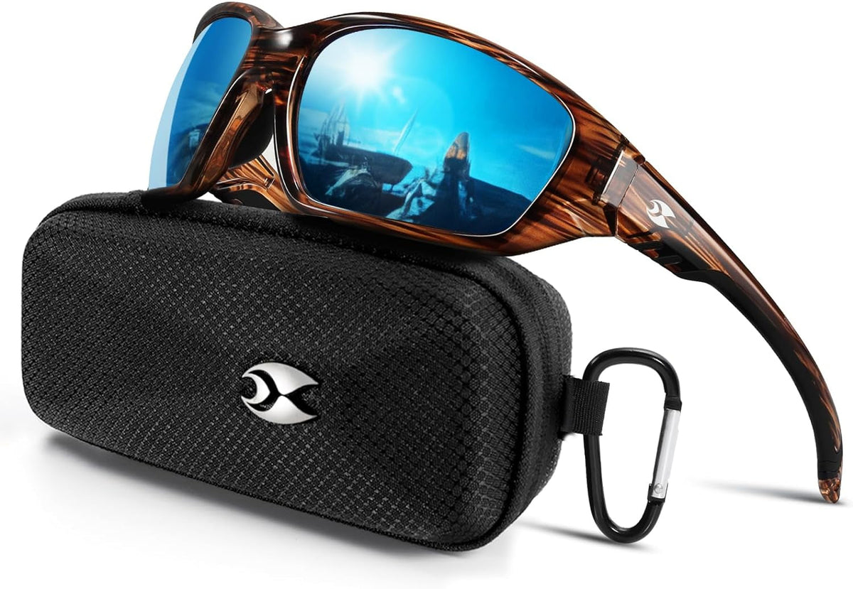 Sports Polarized Sunglasses for Men: Womens UV400 Protection Sun Glasses Wrap Around Goggles for Fishing Driving TR90