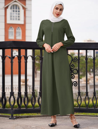 Abay for Women Shiny Self Tie Modest Muslim Dress Ramadan Eid Prayer Clothes Dubai Islamic Jalabiya Arabian Jilbab