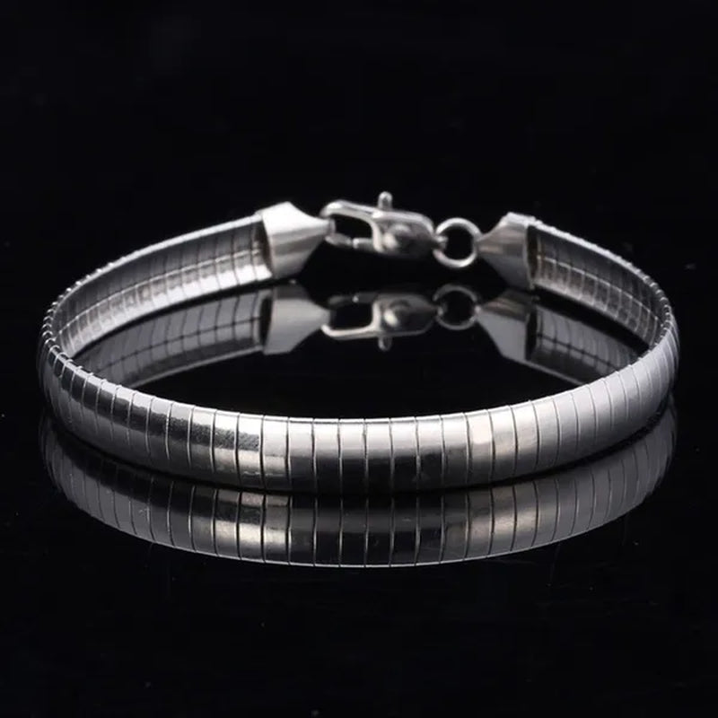 Trendy Women Jewelry Set Silver Gold Stainless Steel Choker Necklace Bracelet Set Suits