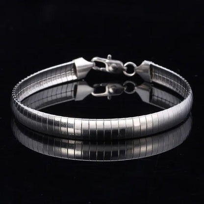 Trendy Women Jewelry Set Silver Gold Stainless Steel Choker Necklace Bracelet Set Suits
