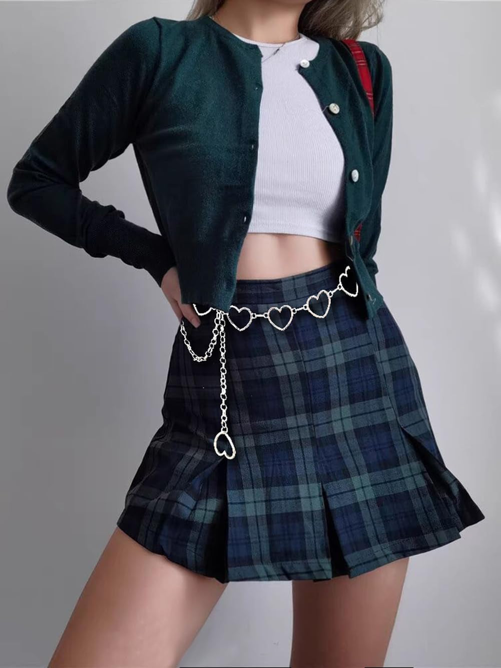 Women Waist Chain Belt Gold Silver Chain Belt Body Chains Jewelry for Dress Y2K Heart Chain