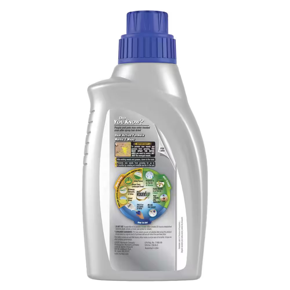 32 Fl. Oz. Dual Action Weed and Grass Killer plus 4-Month Preventer Concentrate