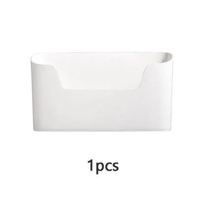 Kitchen Cabinet Door Storage Box Wall-mounted Under Sink Storage Shelf  Adhesive Storage Rack Shelf Bathroom Organizer