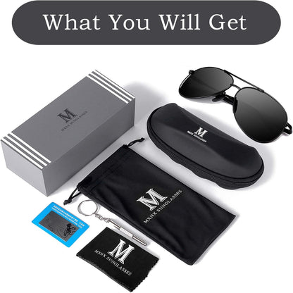 Aviator Sunglasses for Men Polarized Women UV Protection Lightweight Driving Fishing Sports Unisex Glasses MX208
