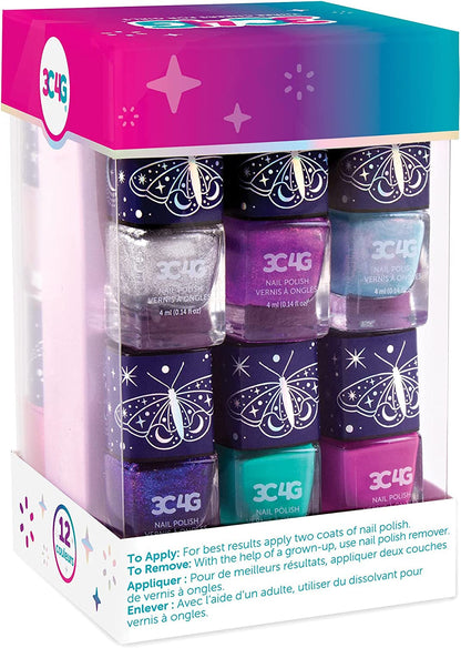 - Celestial 12-Pack Nail Polish Tower - Nail Polish Set for Girls and Teens - Includes 12 Vibrant Colors - Non-Toxic Nail Polish for Kids - Ages 8+