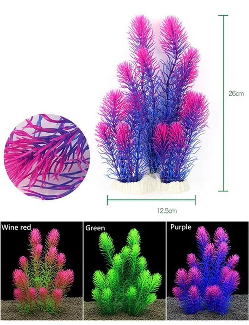 26cm Green PVC Material Simulation Artificial Water Grass Flower Water Fish Tank Aquarium Landscape Decoration Flowers Accessories