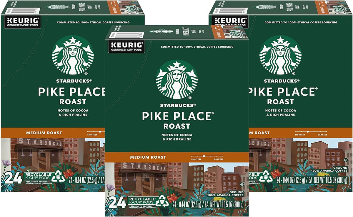 K-Cup Coffee Pods—Medium & Dark Roast Variety Pack for Keurig Brewers—100% Arabica—6 boxes (60 pods total)