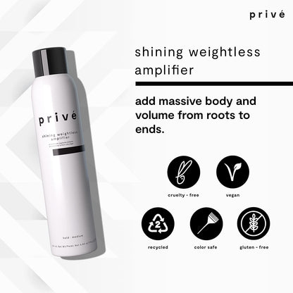 Shining Weightless Amplifier – Volumizing Mousse/Styling Mousse Massive Body, Altitude and Attitude for Voluminous Brilliant Hair Volumizer (6.85 Oz / 200 Ml)