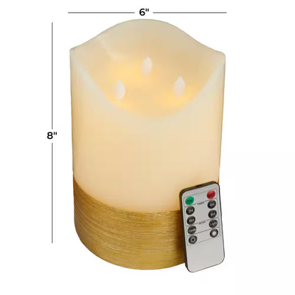 White Wax Traditional Flameless Candle