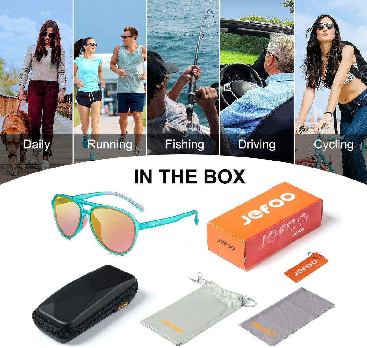 Polarized Aviator Sunglasses for Women Men Retro Trendy Sports Sunglasses for Outdoor UV400 Protection