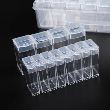 56/48/40/32/12 Diamond Painting Tools Accessories Beads Container Rhinestone Diamond Embroidery Stone Storage Convenience Box