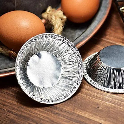 50Pcs/100pcs Egg Tart Aluminum Cupcake Cake Cookie Mold Pudding Mould Tin Baking Tool [<Xiaochengshop>]