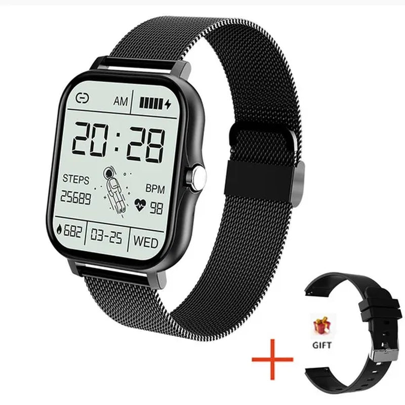 LIGE New Women Smart Watch Men 1.69" Color Screen Full touch Bluetooth Call Smart Bracelet Life Waterproof Fitness Tracker Ladies Health Bracelets Relogio Smartwatch+Gift