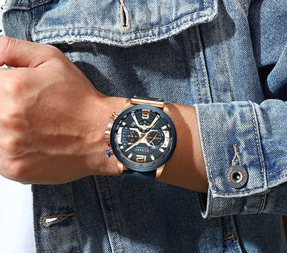 TOP SALE CURREN 8329 Mens Watches with Multi-function Quartz Chronograph Calendar Watch