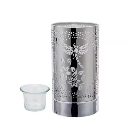 Silver Dragonfly Touch Lamp, Essential Oil Diffuser and Wax Warmer