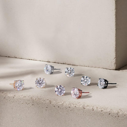 0.2-4ct Moissanite Screw Back Earrings for Women, D Color VVS1 Clarity Lab Created Diamond Earring 18K White Yellow Rose Gold Ruthenium Vermeil 925 Sterling Silver Round Moissanite Earrings