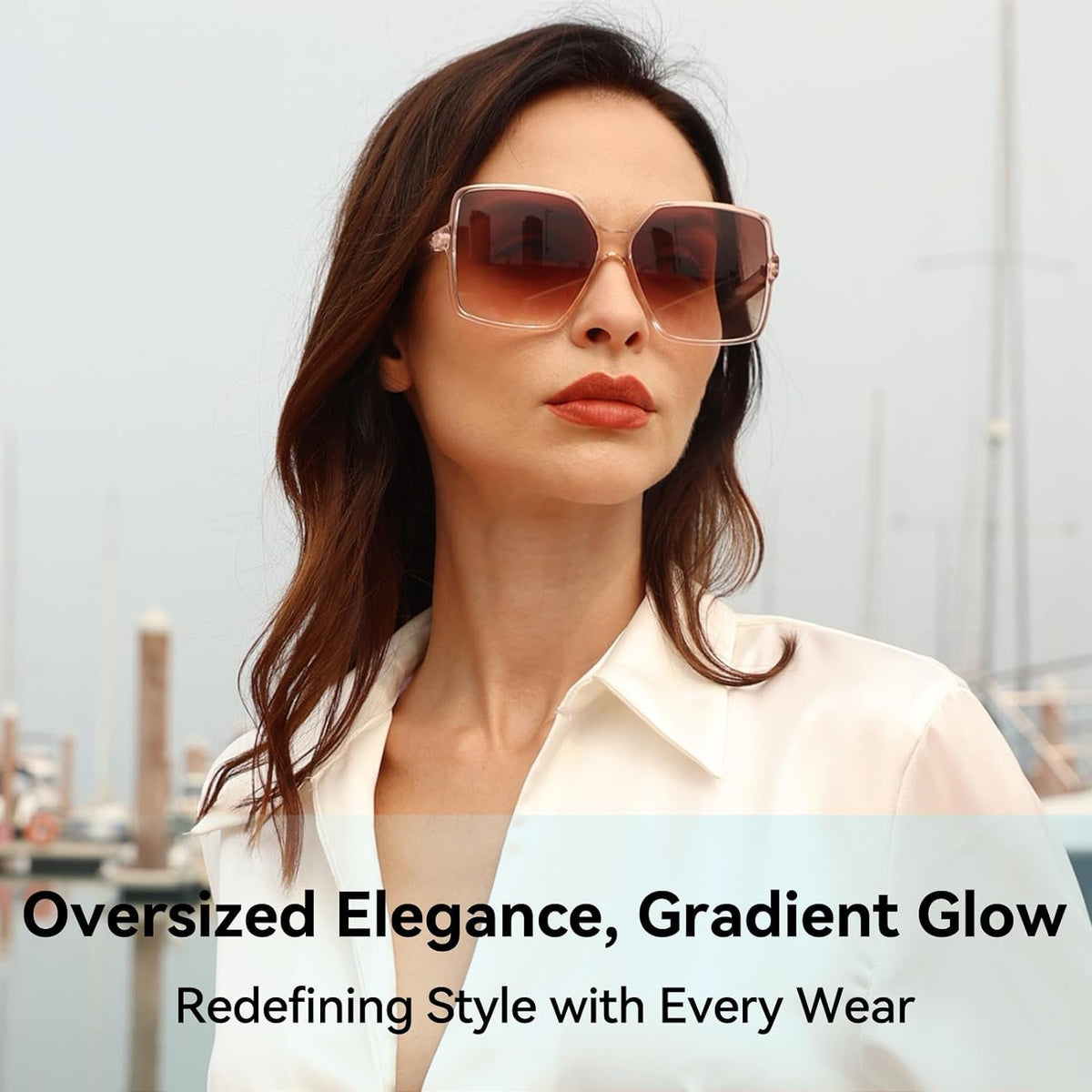 Oversized Square Sunglasses for Women Big Large Wide Fashion Shades for Men 100% UV Protection Unisex