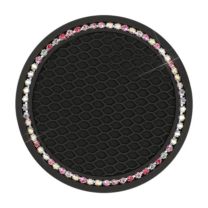1/2PCS Car Universal Diamond Honeycomb Water Cup Bottle Holder Anti-slip Pad Mat Drink Coaster for Interior Decoration Car Styling Accessories