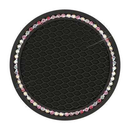 1/2PCS Car Universal Diamond Honeycomb Water Cup Bottle Holder Anti-slip Pad Mat Drink Coaster for Interior Decoration Car Styling Accessories