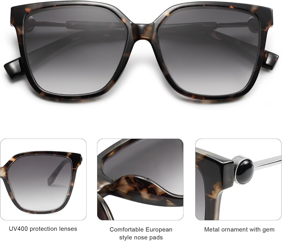 Fashion Square Sunglasses for Women Trendy UV Protection Lens Womens Sunnies Sunglasses SJ2196