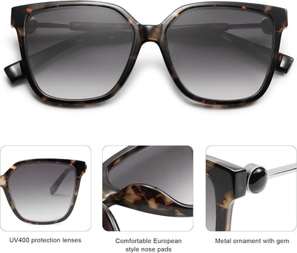Fashion Square Sunglasses for Women Trendy UV Protection Lens Womens Sunnies Sunglasses SJ2196