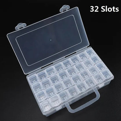 56/48/40/32/12 Diamond Painting Tools Accessories Beads Container Rhinestone Diamond Embroidery Stone Storage Convenience Box