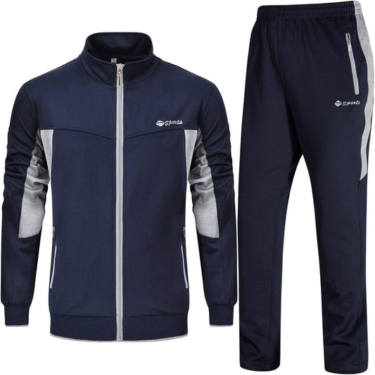 Men'S Tracksuit Sweatsuits 2 Piece Set Athletic Jogging Gym Activewear Sweat Track Suits Sets