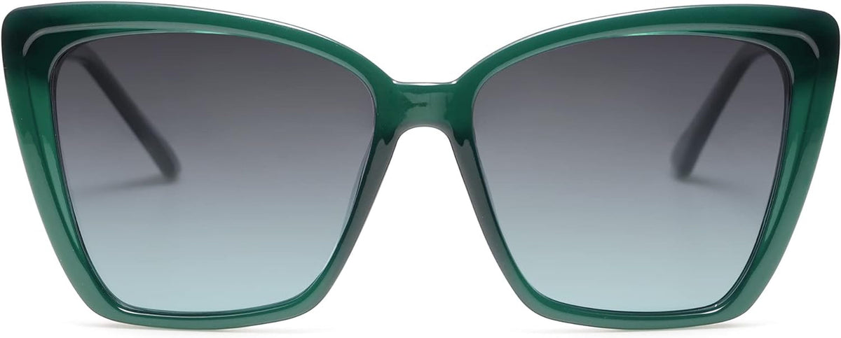 Trendy Polarized Sunglasses For Women Retro Womens Oversized Square Cat Eye Sun Glasses UV Protection SJ2206