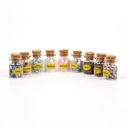 9PCS Gemstones Bottles Crystals and Healing Stones Witchcraft Supplies Crystals Chakra Healing Crystals Bulk Crystals Witchy Room décor