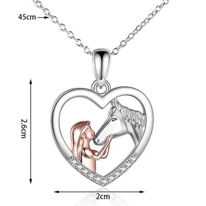 1/2/3pcs Funny Cute Horse Unicorn Pendant Necklace 925 Sterling Silver Necklace Earrings Bracelet Chain Jewelry Set For Women Girls Birthday Gifts