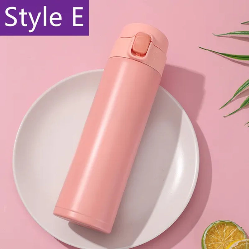 Portable Vacuum Flask Insulated Water Bottle Leak-Proof Double-Walled Coated Flask Travel Coffee Mug car thermo mug