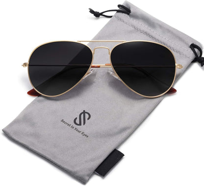 Classic Aviator Polarized Sunglasses for Men Women Vintage Retro Style