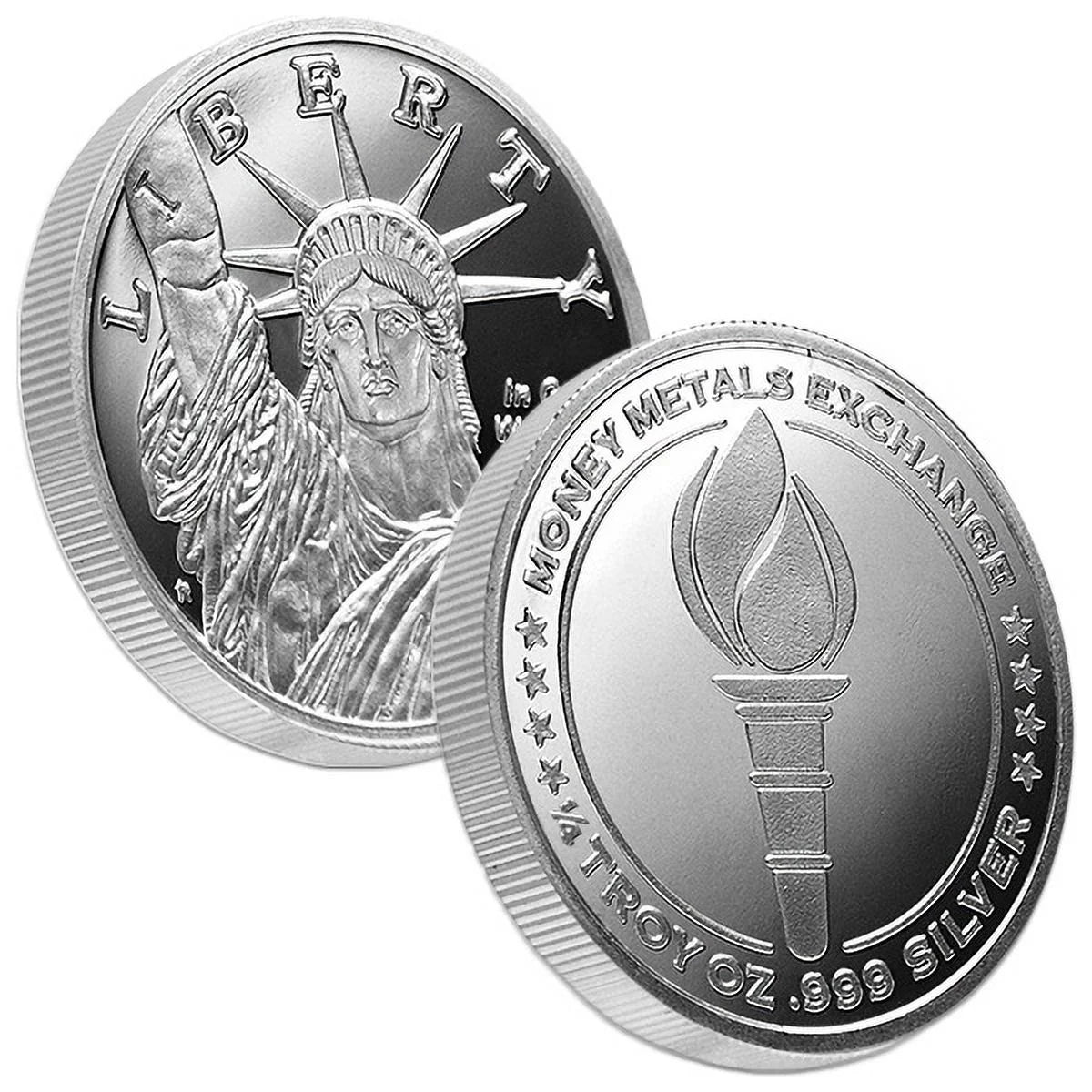 1/4 Troy Oz STATUE of LIBERTY Silver Round, .999 Pure Bullion Masters Coins