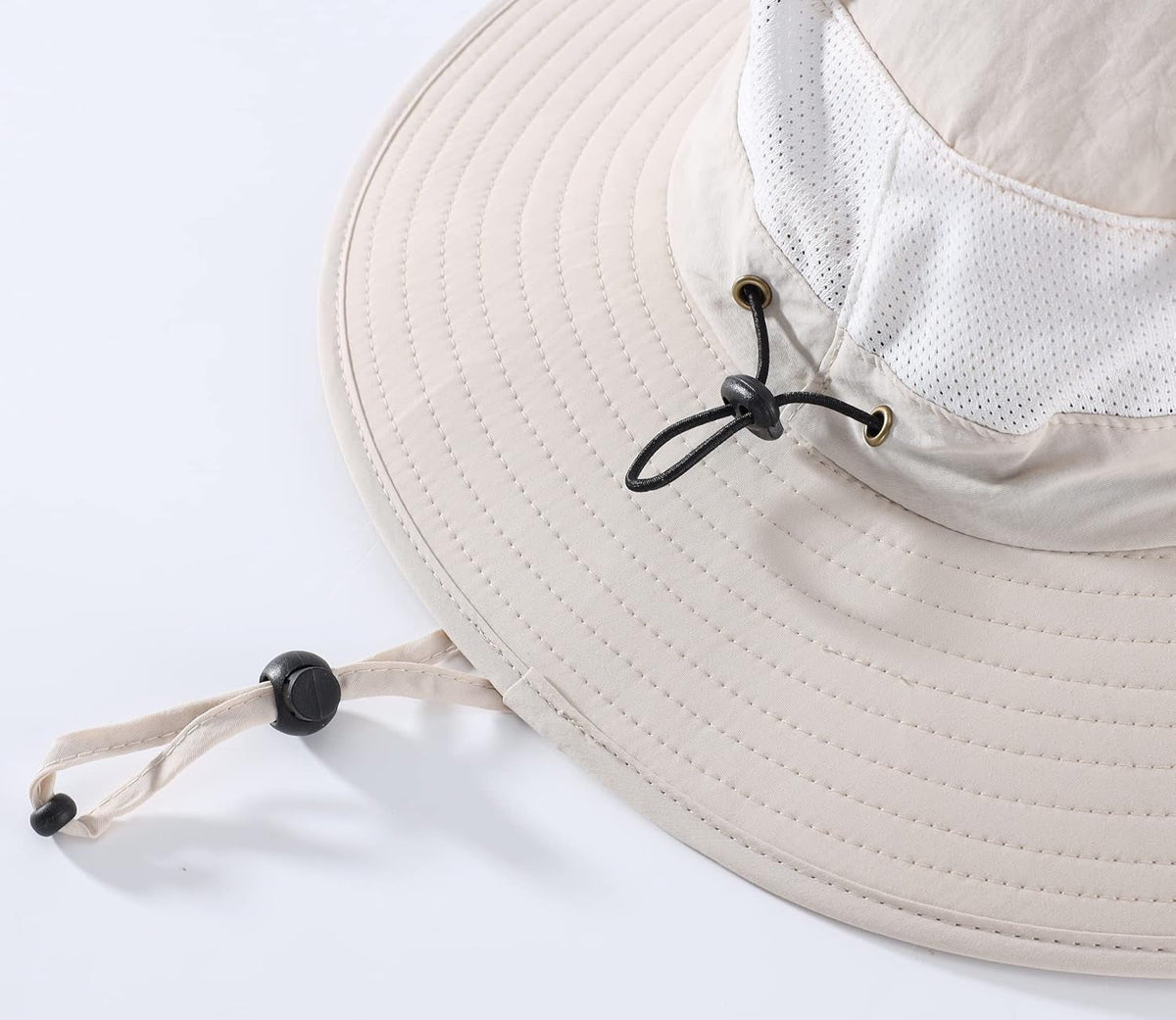 Outdoor UPF50+ Mesh Sun Hat Wide Brim Fishing Hat with Neck Flap Sun Hat for Men Women