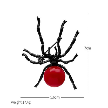 Fun creative metal spider brooch coat clothing pin insect brooches gift