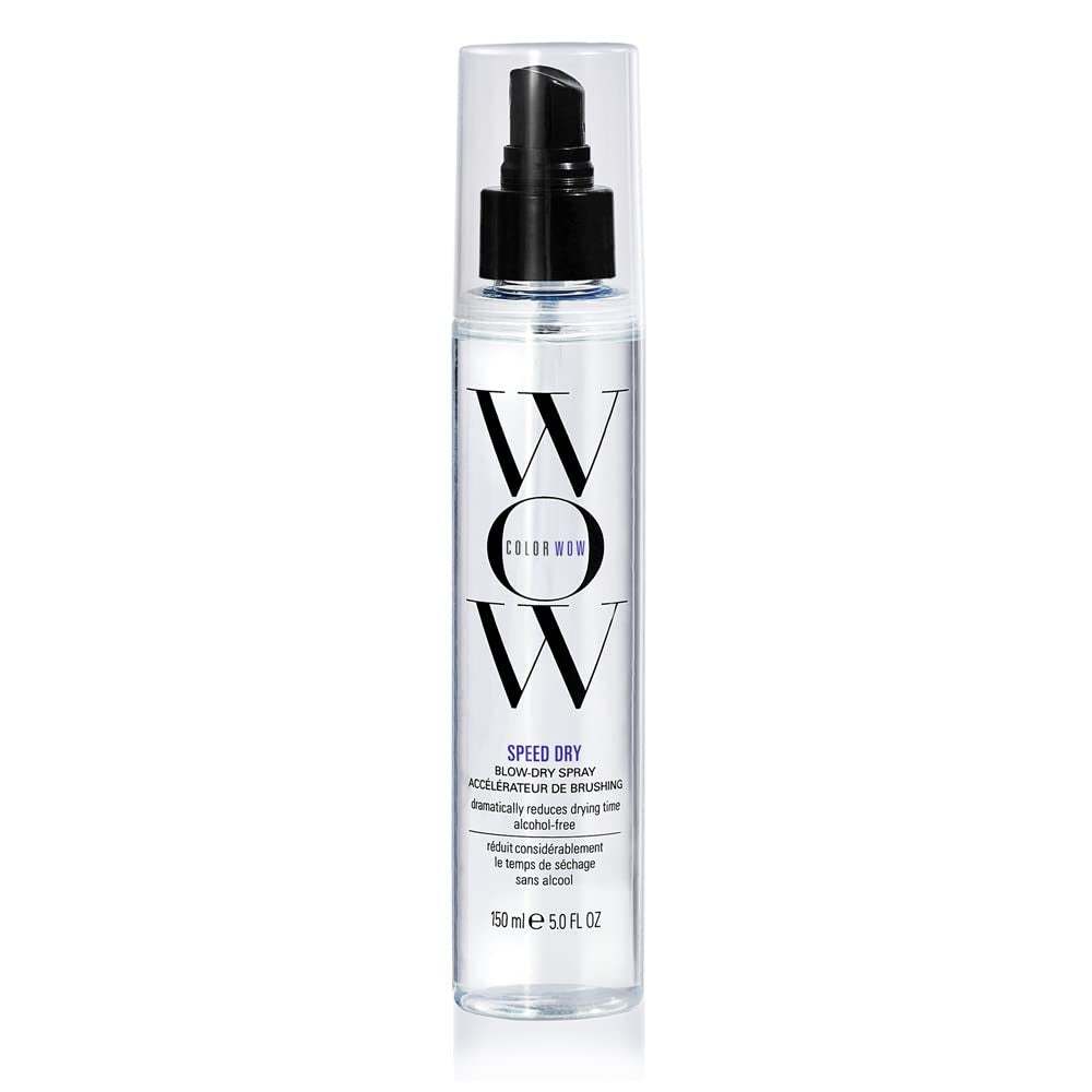 COLOR WOW Speed Dry Blow Dry Spray – Cut Blow Dry Time by 30% | Heat Protectant, Prevent Breakage | Cruelty-Free & Gluten-Free