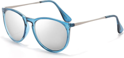 Polarized Sunglasses for Women Men - Trendy 2024 Vintage Classic Retro Round Mirrored Lens Designer Style