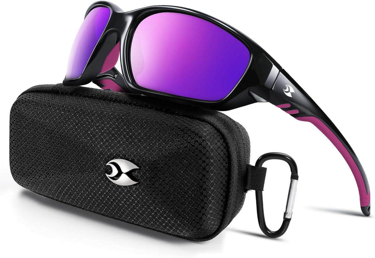 Sports Polarized Sunglasses for Men: Womens UV400 Protection Sun Glasses Wrap Around Goggles for Fishing Driving TR90
