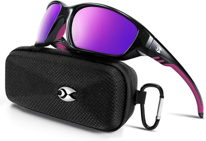 Sports Polarized Sunglasses for Men: Womens UV400 Protection Sun Glasses Wrap Around Goggles for Fishing Driving TR90