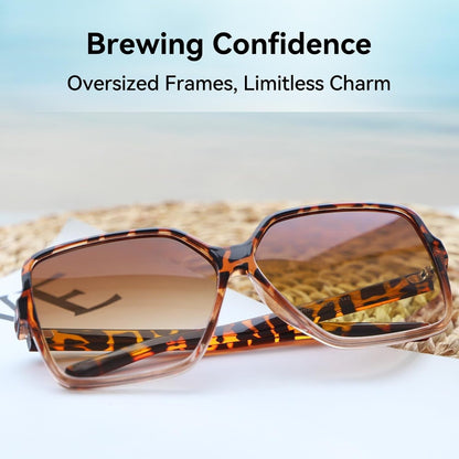Oversized Square Sunglasses for Women Big Large Wide Fashion Shades for Men 100% UV Protection Unisex