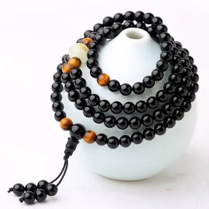 New Luminous Natural Stone Black Obsidian Healing Bracelet Weight Loss Unisex Slimmy Health Care Calming Bracelet