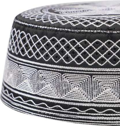 Men Muslim Prayer Kufi Hat Prayer Headwear Cap Islamic Beanie Skull Cap Embroidery Kofia Topi Sun Hat