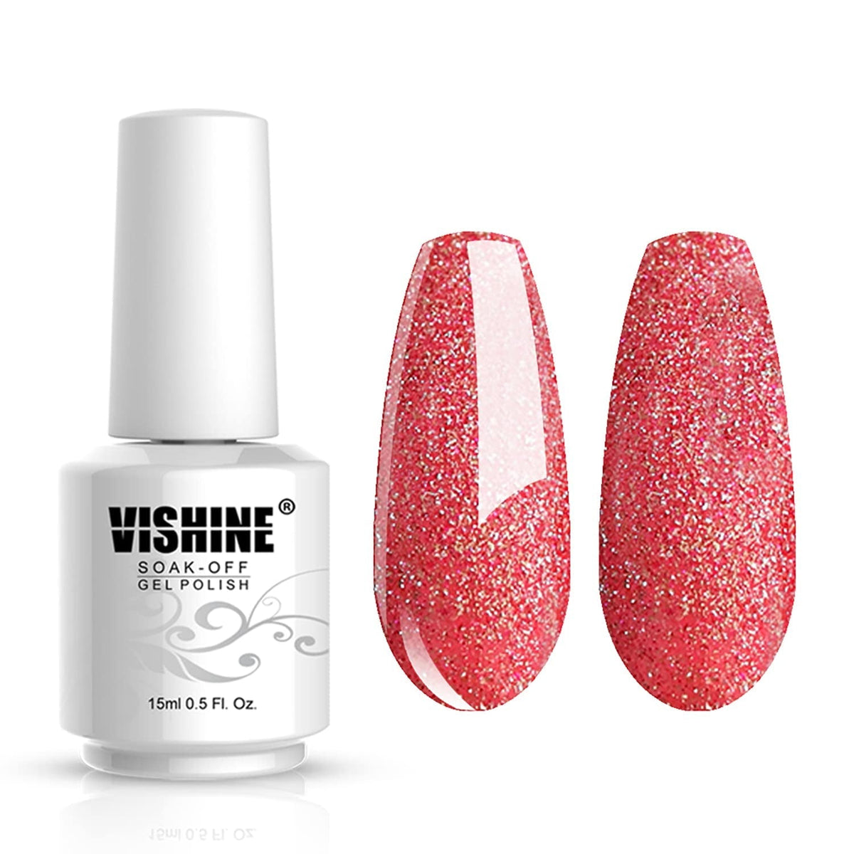 Nail Salon UV Manicure Polish Soak Off Gel Polish Nail Art Glitter White Smoke(788)