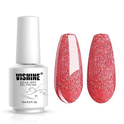 Nail Salon UV Manicure Polish Soak Off Gel Polish Nail Art Glitter White Smoke(788)