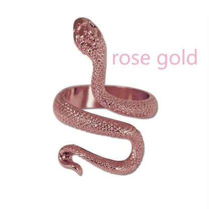 12/8/5/2/1Pcs: Lnnovative snake ring, movable mouth ring, Old gold, old silver, rose gold, gold, gun black，silver,6colors to choose from
