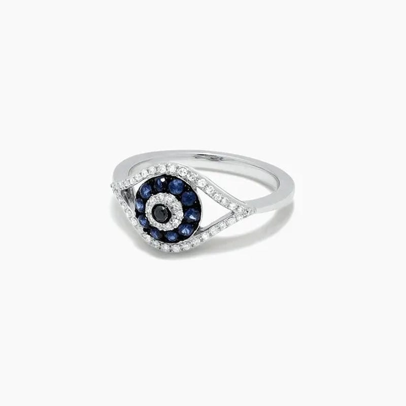 New Fashion Devil's Eye Finger Ring Luxury Diamond Evil Eye Lucky Ring for Women Jewelry Gift