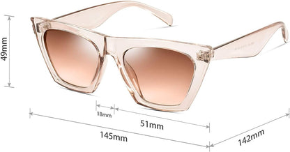 Square Cat Eye Sunglasses for Women Trendy Style Model-Shine