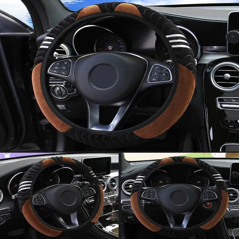 Cute Cartoon Ears Cat Steering Wheel Universal Car Shape Steering Wheel Grip Cover Car Decoration